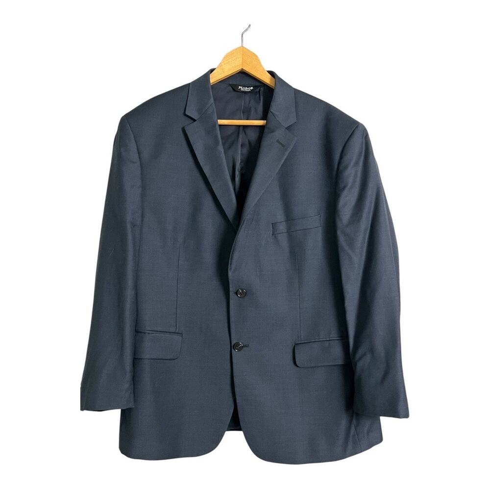 Jos. A. Bank Blue Wool Traveler Blazer Sport Coat 46 Short Preppy Navy Tailored